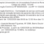 Hospital Universitário da Universidade Federal de Roraima – Pregão Eletrônico Nº 90004/2026 